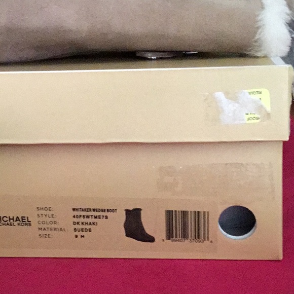 michael Kors wedge boot DK khaki 9M suede new box - Picture 6 of 15